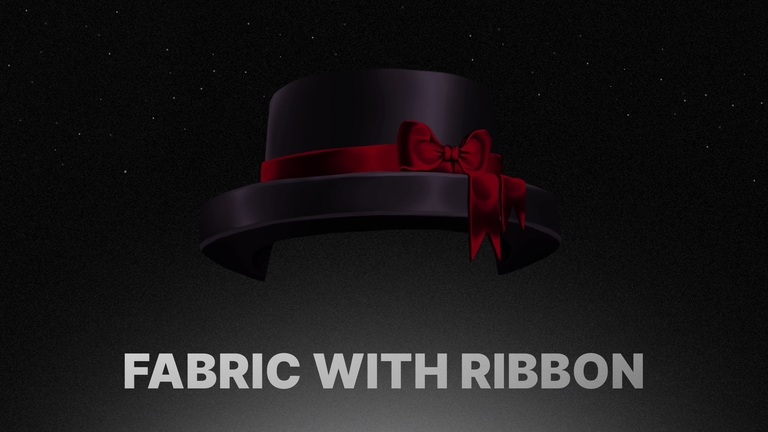 Cylinder hat fabric with ribbon